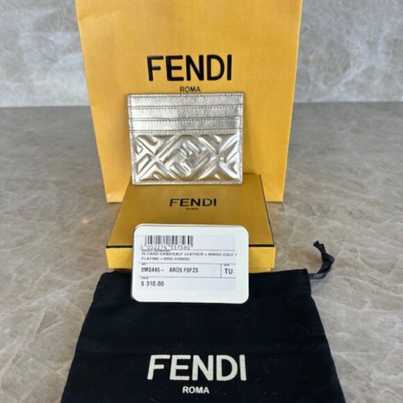 Fendi Baguette Card Case Gold - Picture 4 of 4